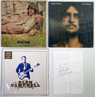 Lot 325 - DANNY'S SIGNED LPS - GLEN CAMPBELL AND MORE.