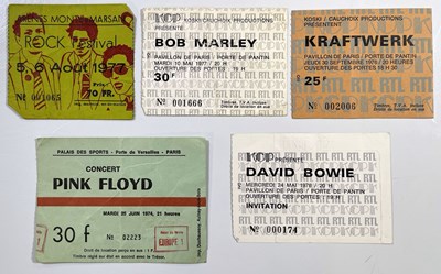 Lot 140 - COLLECTABLES 1970S CONCERT TICKETS INC BOWIE / MONT DE MARSAN PUNK FESTIVAL 1977.