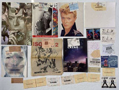 Lot 439 - DAVID BOWIE - CONCERT PROGRAMME AND TICKET COLLECTION INC 1976 ISOLAR.