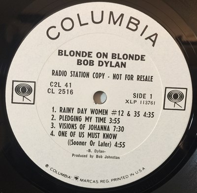 Lot 152 - Bob Dylan - Blonde On Blonde LP (US Radio Station Promo - C2L 41)