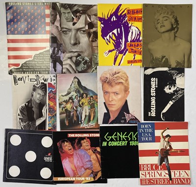 Lot 126 - ROCK/POP CONCERT PROGRAMMES INC DAVID BOWIE, MADONNA, ROLLING STONES ETC.