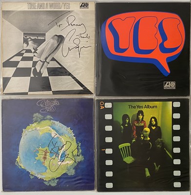 Lot 480 - YES - UK FIRST PRESSINGS - LP PACK (INC CHRIS SQUIRE SIGNED)
