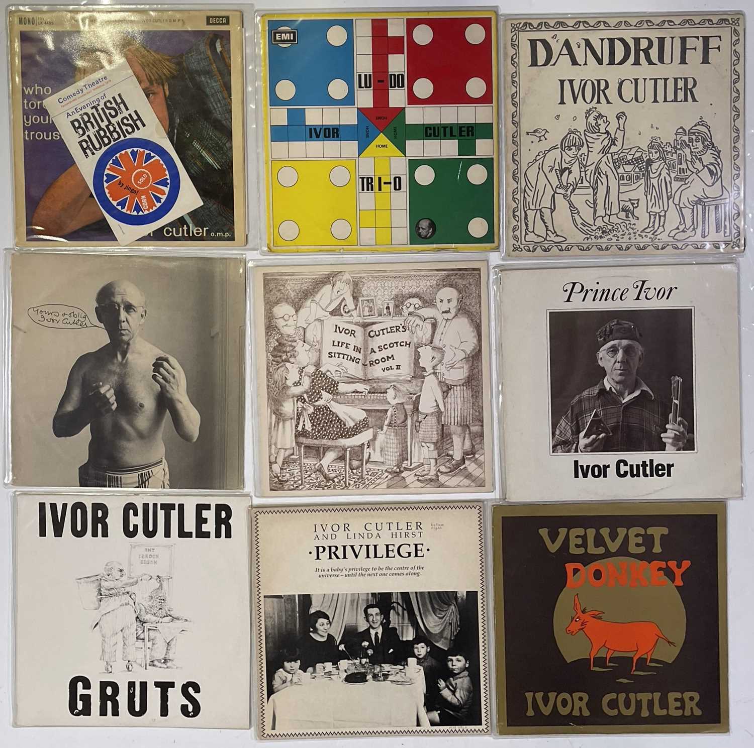 Lot 539 - IVOR CUTLER COLLECTION OF 9 LPS.