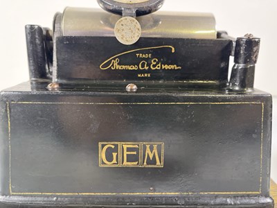 Lot 14 - EDISON GEM WAX CYLINDER PLAYING PHONOGRAPH.