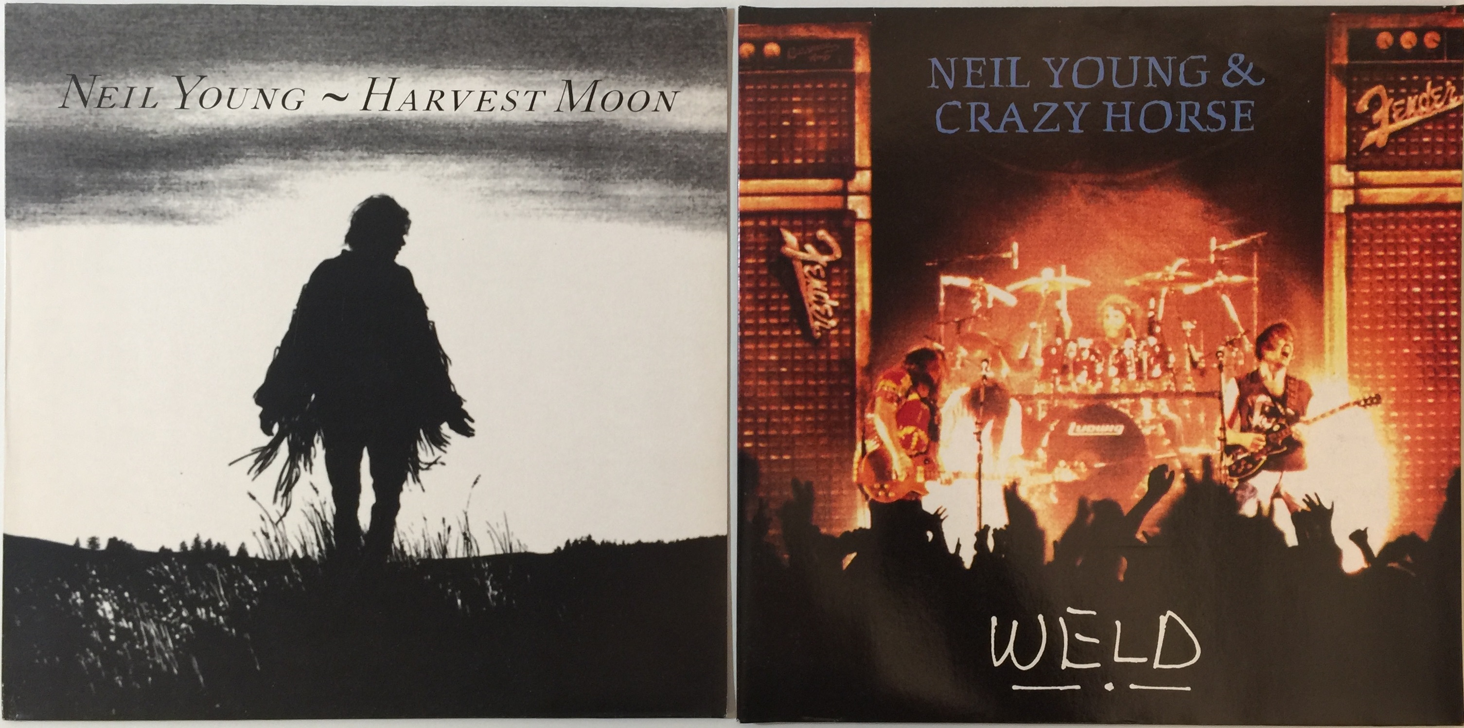 NEIL YOUNG - WELD & HARVEST MOON LPs (ORIGINAL UK/EU 