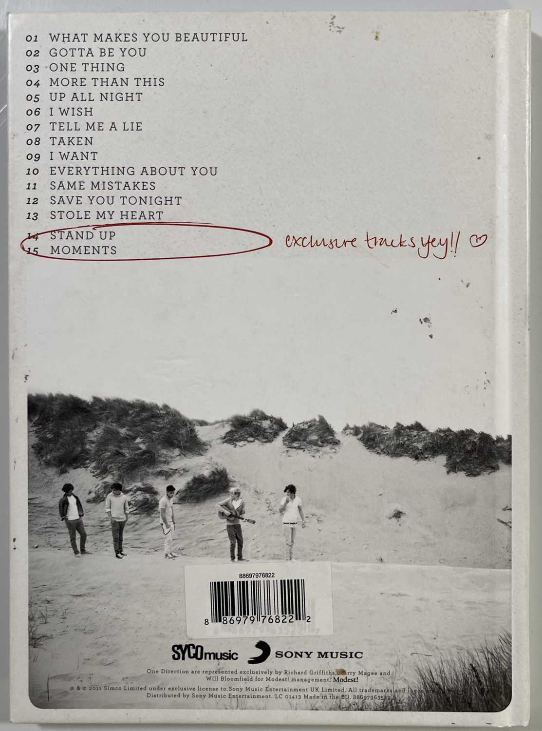 Lot 319 - ONE DIRECTION - SIGNED LIMITED EDITION CD.