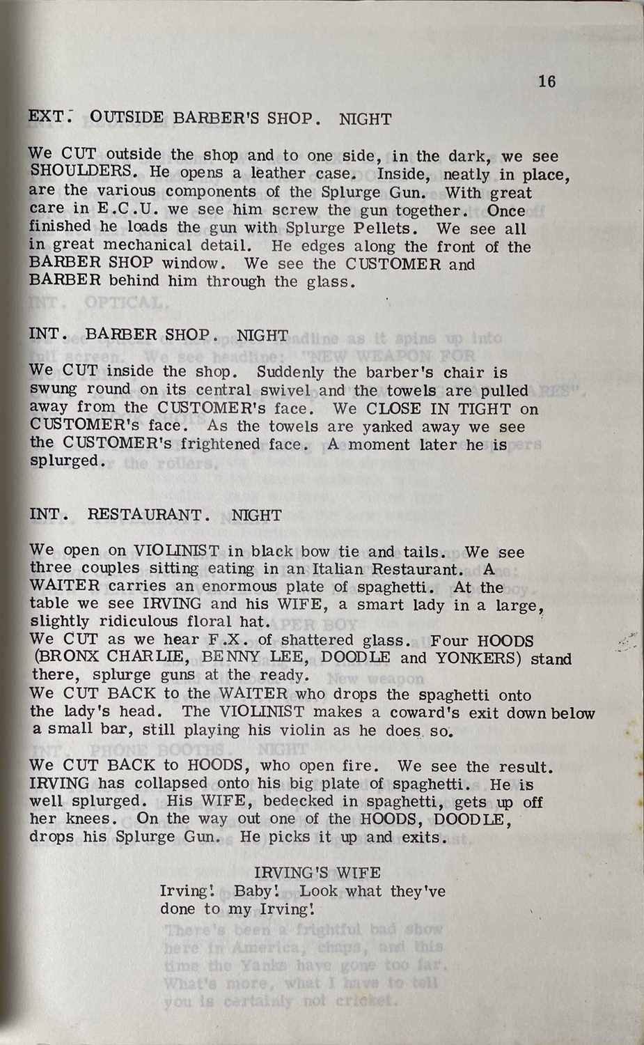Lot 231 - BUGSY MALONE (1976) - ORIGINAL FINAL DRAFT