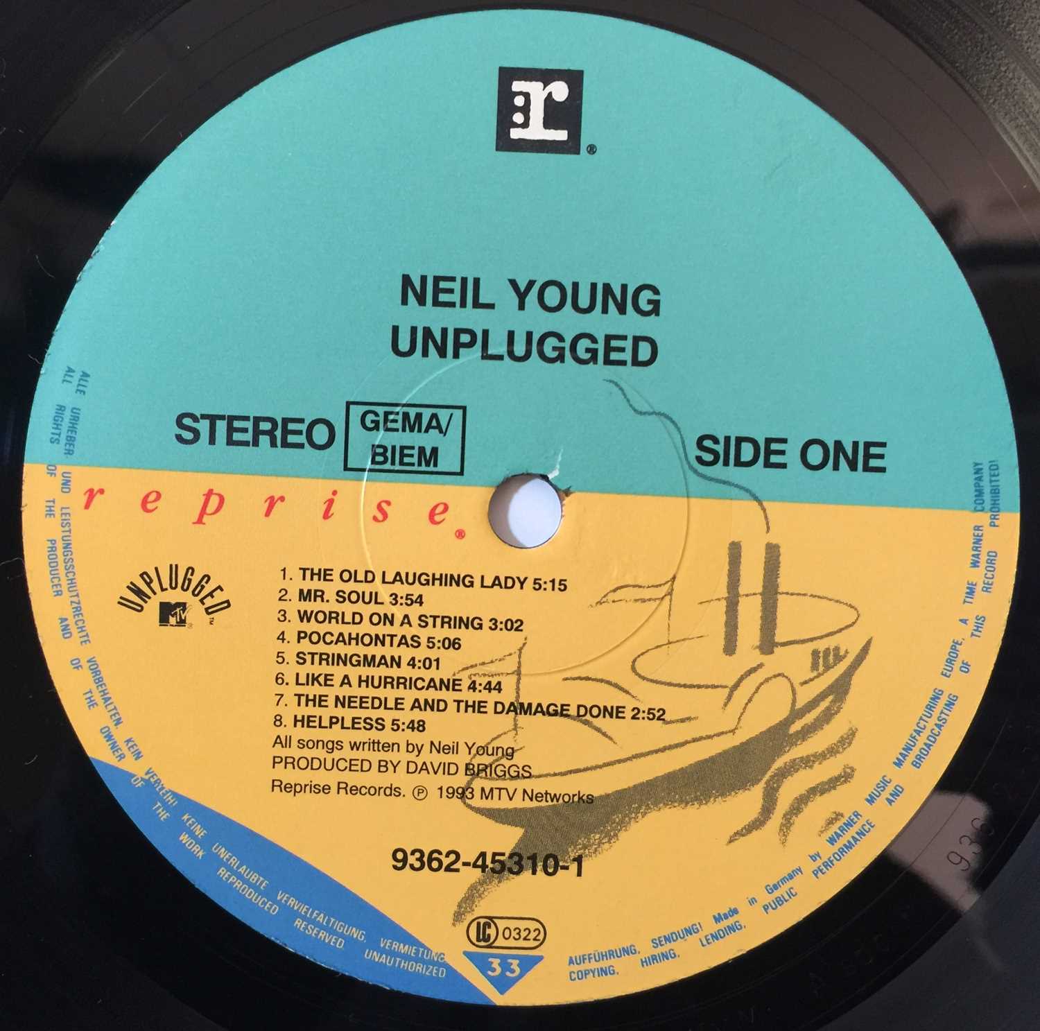 neil young unplugged album cover discogs