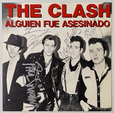 Lot 369 - THE CLASH - A FULLY SIGNED 7" SINGLE.