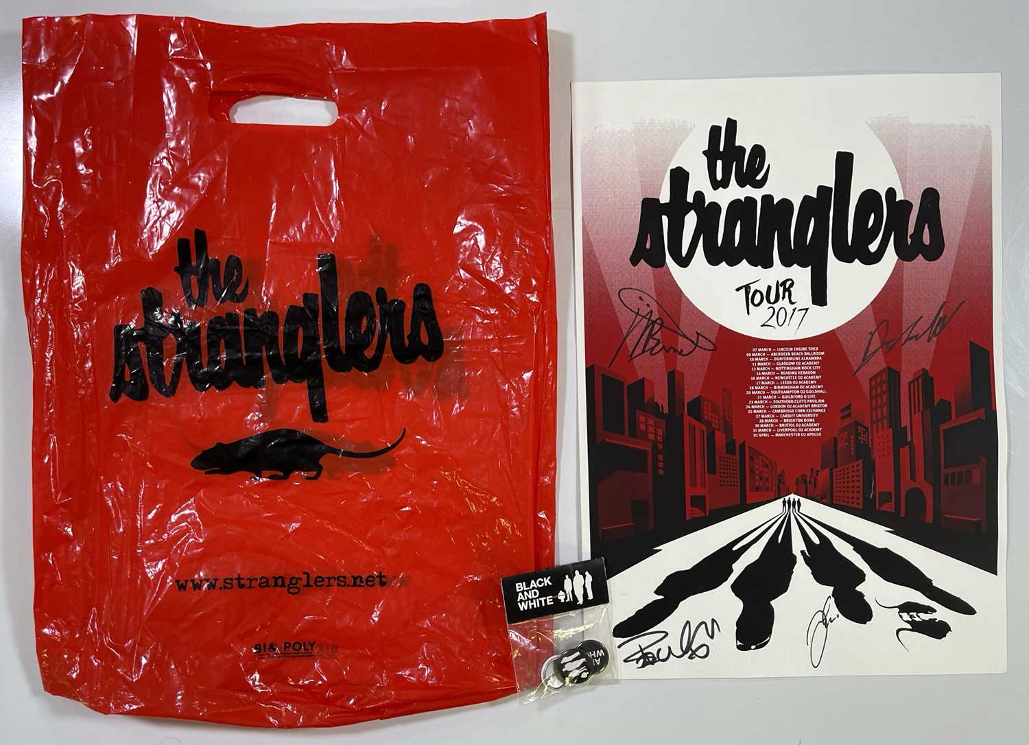 Lot 559 - THE STRANGLERS - SIGNED TOUR POSTER.