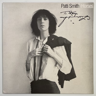 Lot 560 - PATTI SMITH - A SIGNED COPY OF 'HORSES'.