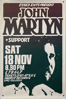 Lot 242 - JOHN MARTYN - ORIGINAL 1978 CONCERT POSTER.