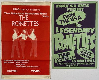 Lot 245 - THE RONETTES - ORIGINAL C1970S CONCERT POSTERS.