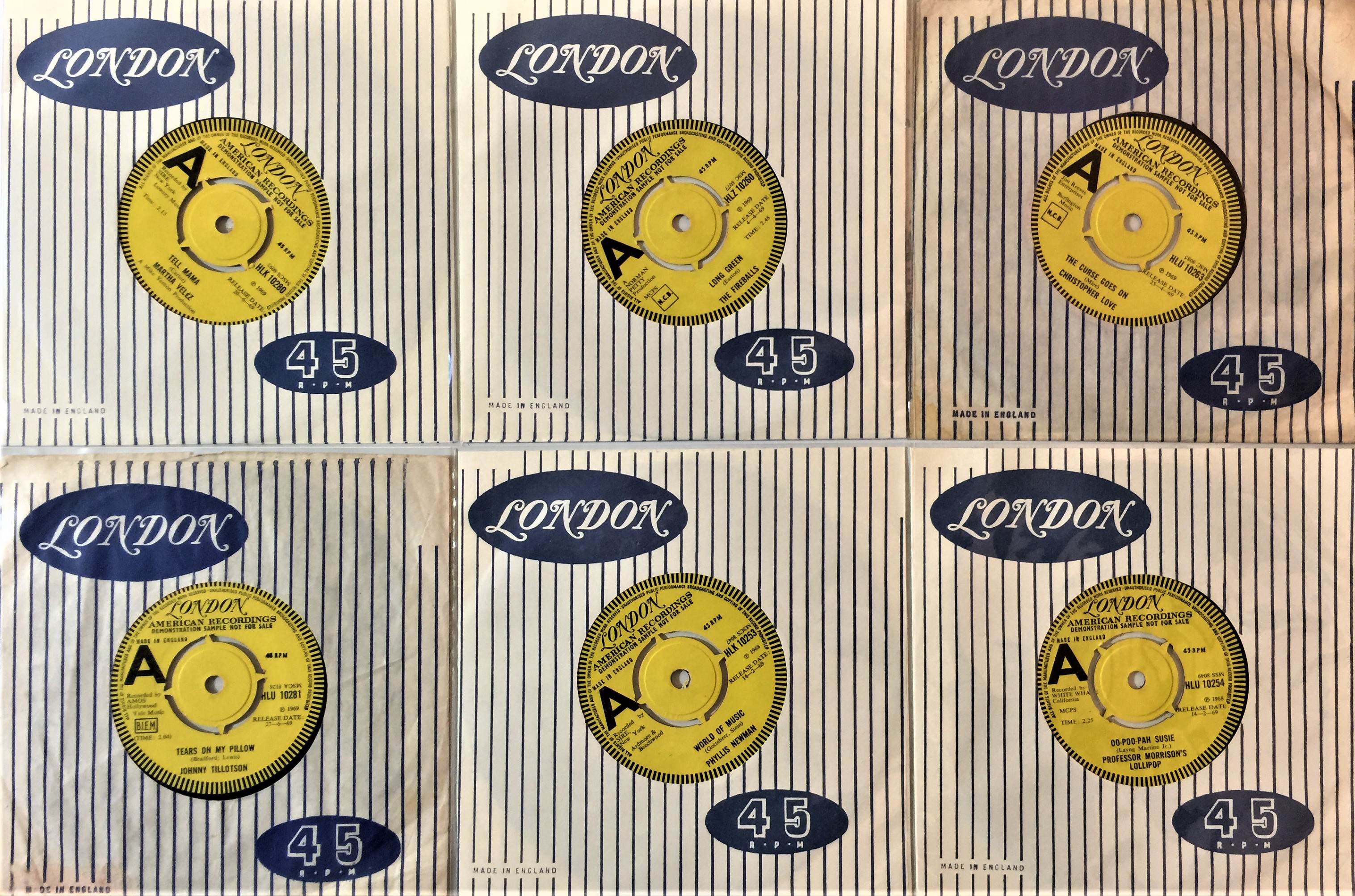 Lot 174 - LONDON RECORDS 7'' COLLECTION - 1968/69