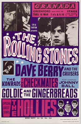 Lot 253 - THE ROLLING STONES - 1965 - 300 COPIES OF AN OFFICIALLY PRODUCED REPRODUCTION POSTER.