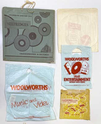 Lot 2310069 - ORIGINAL VINTAGE RECORD SHOP SHOPPING BAGS.