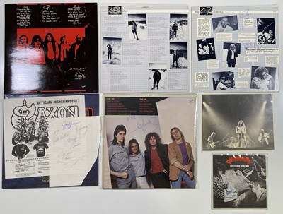 Lot 331 - ROCK AND HARD ROCK SIGNED ITEMS INC IAN GILLAN / SAXON.