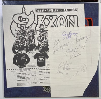 Lot 331 - ROCK AND HARD ROCK SIGNED ITEMS INC IAN GILLAN / SAXON.