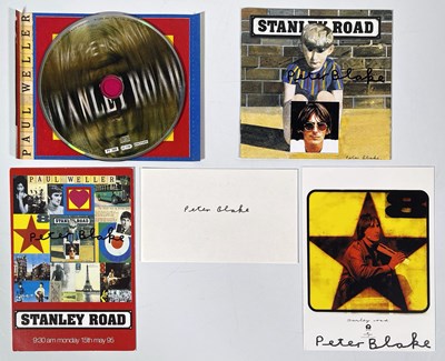 Lot 338 - PETER BLAKE / PAUL WELLER / THE JAM INTEREST - PETER BLAKE SIGNED STANLEY ROAD ITEMS.