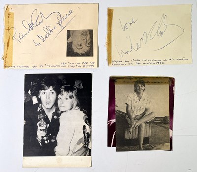 Lot 284 - PAUL AND LINDA MCCARTNEY - SIGNED PAGES.