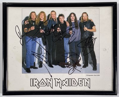 Lot 351 - IRON MAIDEN - SIGNED PHOTO.