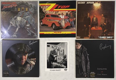 Lot 355 - ROCK SIGNED LPS INC GARY NUMAN / ZZ TOP.