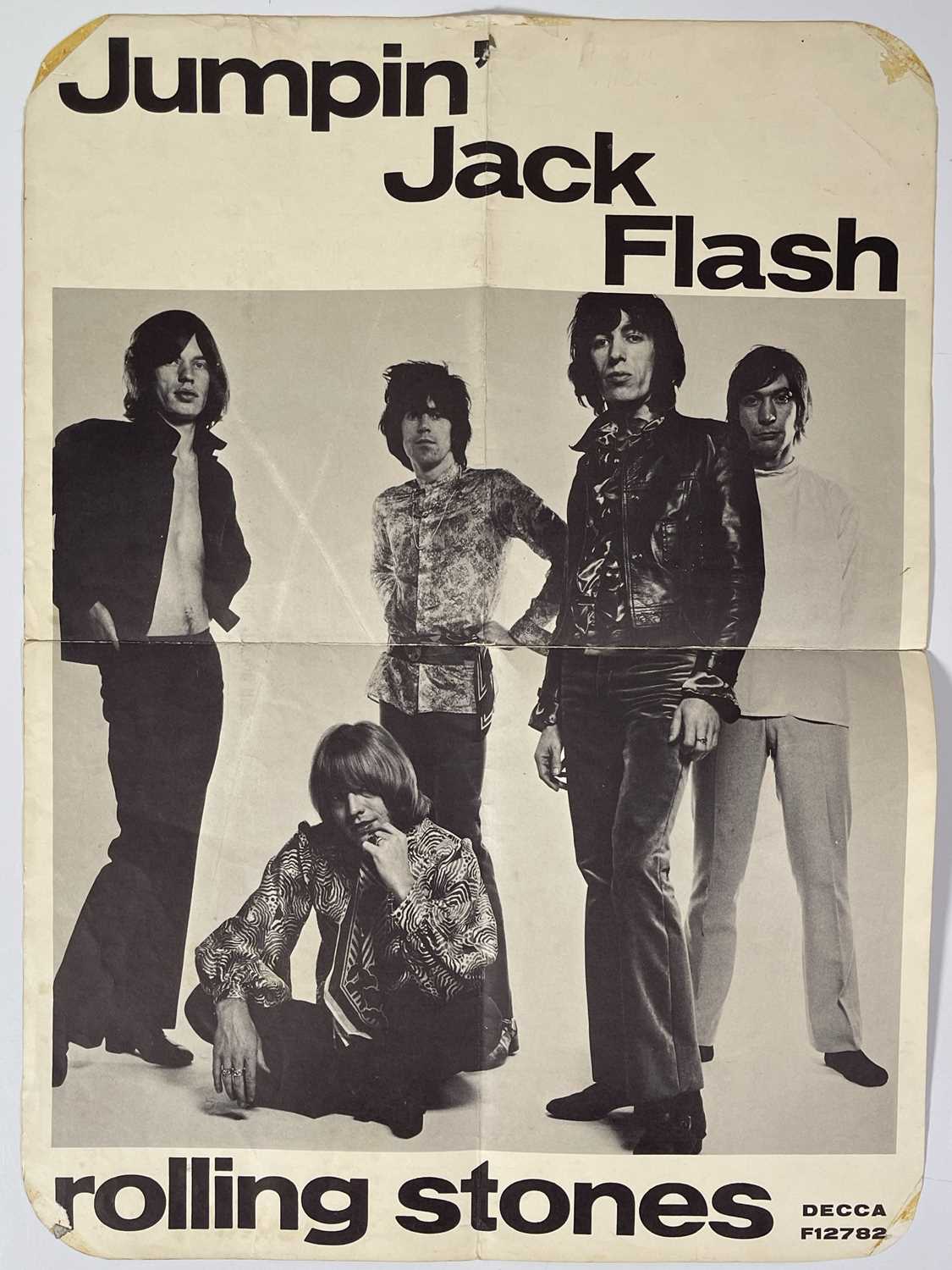 Lot 300 - THE ROLLING STONES - ORIGINAL JUMPIN' JACK FLASH PROMO POSTER.