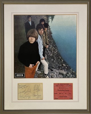 Lot 405 - ROLLING STONES PAGE - SIGNED BY BILL WYMAN.