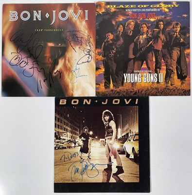 Lot 275 - BON JOVI - SIGNED RECORDS.