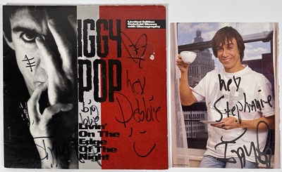 Lot 358 - IGGY POP - SIGNED RECORD AND CUTTING.