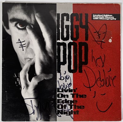 Lot 358 - IGGY POP - SIGNED RECORD AND CUTTING.