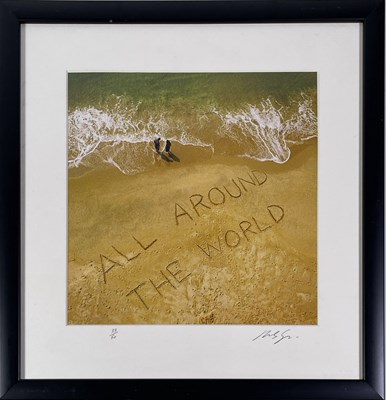 Lot 538 - OASIS - MICHAEL SPENCER JONES SIGNED 'ALL AROUND THE WORLD' LIMITED EDITION PHOTO PRINT