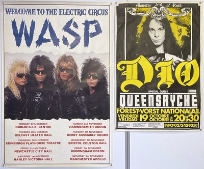 Lot 269 - RONNIE JAMES DIO MONSTERS OF ROCK  / W.A.S.P ORIGNAL POSTERS.