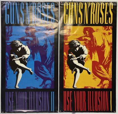 Lot 271 - GUNS N ROSES - ORIGINAL US PROMOTIONAL POSTERS FOR USE YOUR ILLUSION I AND II.