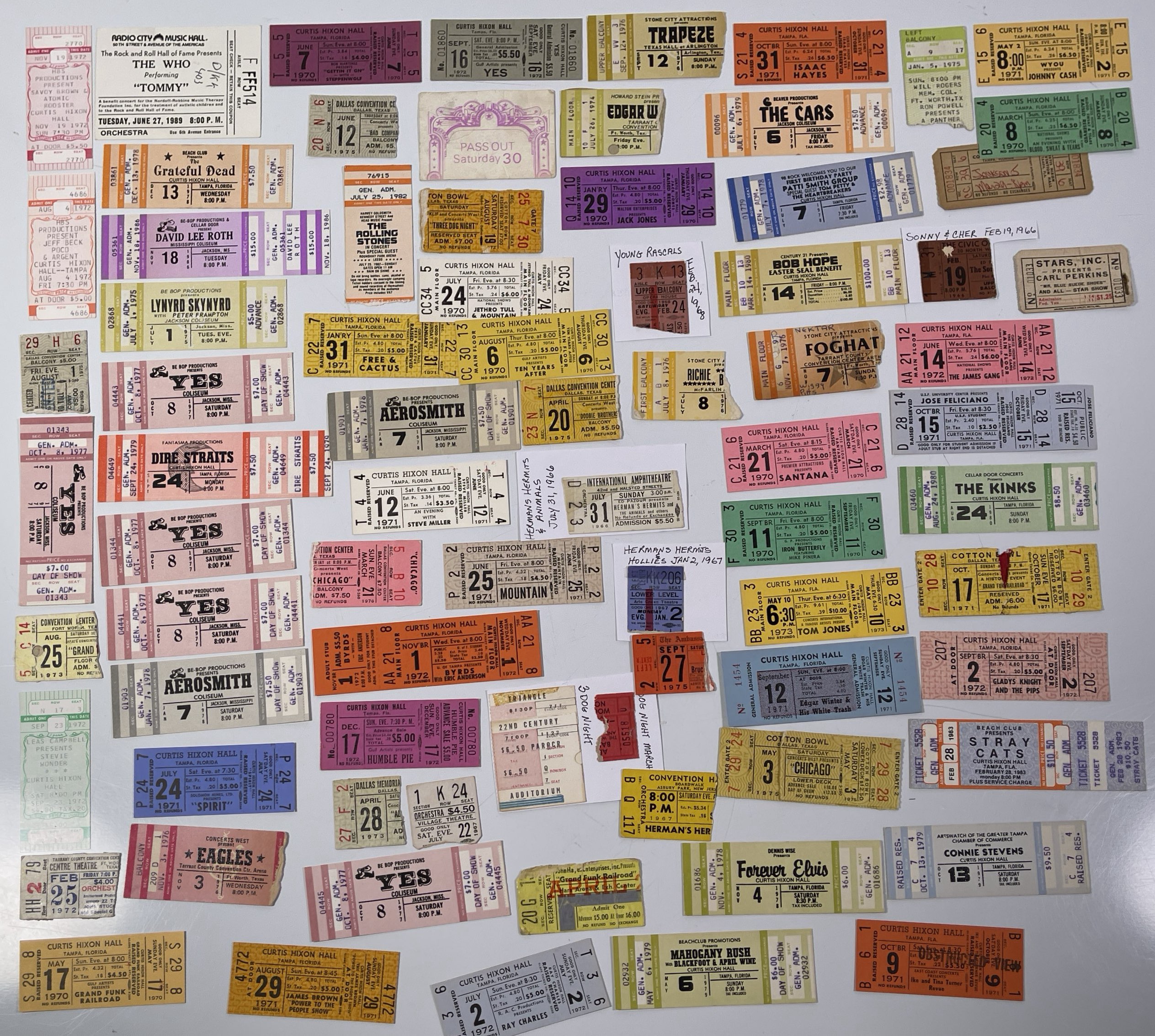 Lot 148 - CONCERT TICKET COLLECTION - US TICKETS FOR