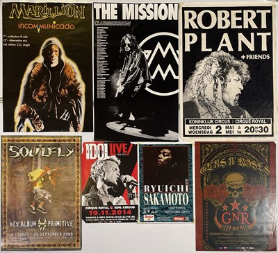 Lot 277 - CONCERT POSTER COLLECTION INC ROBERT PLANT/GUNS N ROSES.