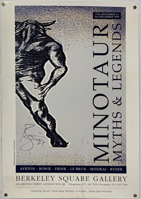 Lot 323 - DAVID BOWIE - SIGNED 'MINOTAUR..' POSTER.