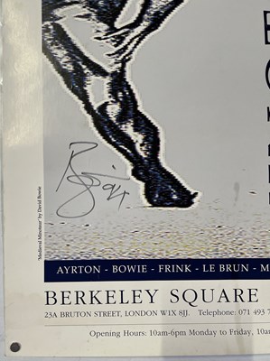 Lot 323 - DAVID BOWIE - SIGNED 'MINOTAUR..' POSTER.