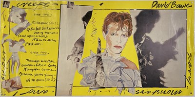 Lot 447 - DAVID BOWIE - SCARY MONSTERS ORIGINAL PROMO POSTER.