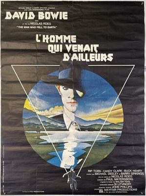 Lot 455 - DAVID BOWIE - ORIGINAL FRENCH 'MAN WHO FELL TO EARTH' POSTER.