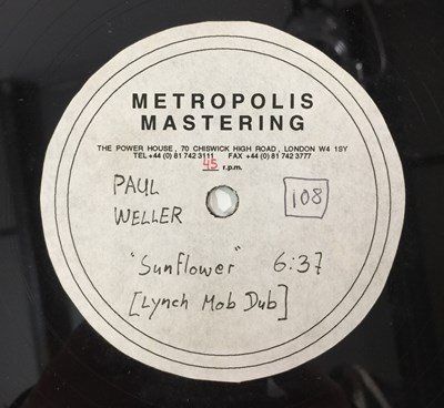 Lot 998 - PAUL WELLER - SUNFLOWER (LYNCH MOB DUB) ACETATE