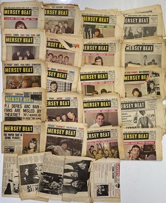 Lot 427 - BEATLES INTEREST - ORIGINAL ISSUES OF MERSEY BEAT INC BEATLES 1964 COVER.