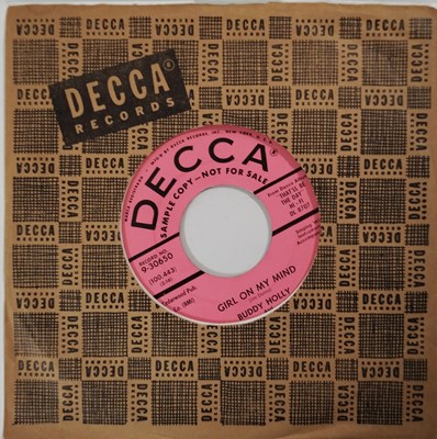 Lot 959 - BUDDY HOLLY - GIRL ON MY MIND 7" (PROMO - DECCA 9-30650)