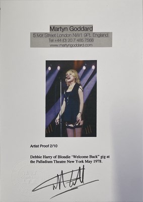 Lot 243 - MARTYN GODDARD - ARTIST PROOF PRINT - DEBBIE HARRY/BLONDIE, 1978.