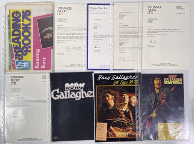 Lot 78 - RORY GALLAGHER - SIGNED LETTER AND ORIGINAL READING ROCK '76 NEWSPAPER.