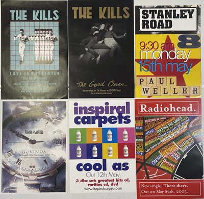 Lot 288 - 90S/00S PROMO POSTERS INC RADIOHEAD / BLUR / NEW ORDER.