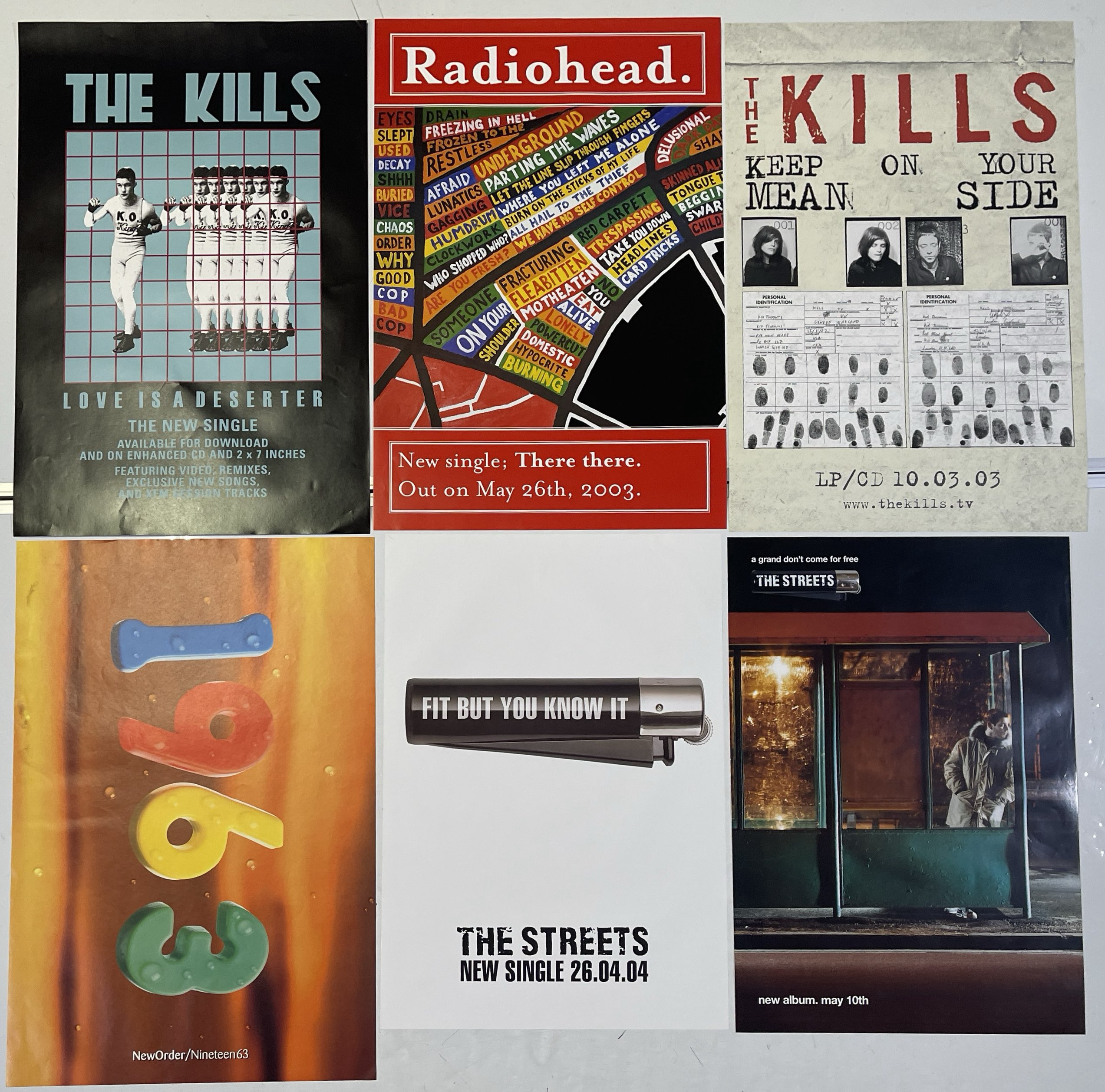 Radiohead Core Lot 288 - 90S/00S PROMO POSTERS INC RADIOHEAD / BLUR
