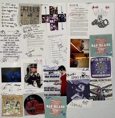 Lot 379 - 2000S/2010S INDIE ARTISTS - SIGNED RECORDS AND A4 SHEETS.