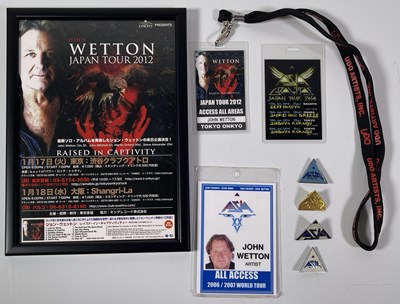 Lot 224 - KING CRIMSON / JOHN WETTON - ASIA AAA PASSES / BADGES ETC.