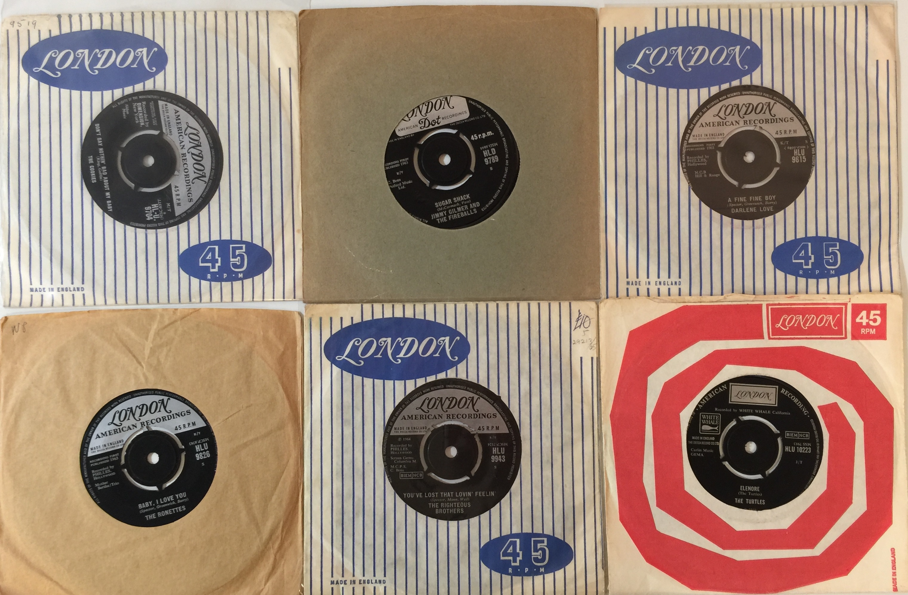 Lot 180 - LONDON RECORDS 7'' COLLECTION - R&R/POP